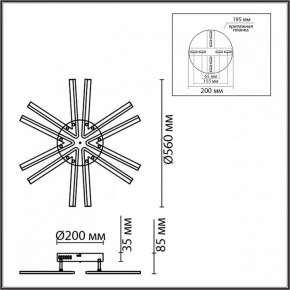 Потолочная люстра Lumion Alberta 8029/60CL в Стрежевом - strezevoi.ok-mebel.com | фото 7