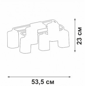 Потолочная люстра Vitaluce V3092 V3092-1/6PL в Стрежевом - strezevoi.ok-mebel.com | фото 4