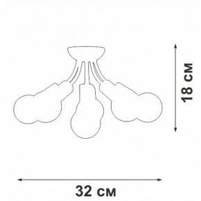 Потолочная люстра Vitaluce V3927 V3927-1/6PL в Стрежевом - strezevoi.ok-mebel.com | фото 6