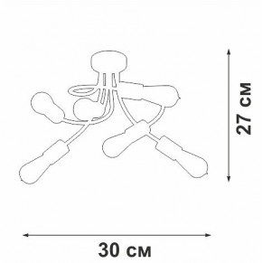 Потолочная люстра Vitaluce V3928 V3928-1/6PL в Стрежевом - strezevoi.ok-mebel.com | фото 4