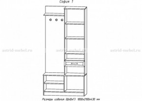 Прихожая София 1 в Стрежевом - strezevoi.ok-mebel.com | фото 2