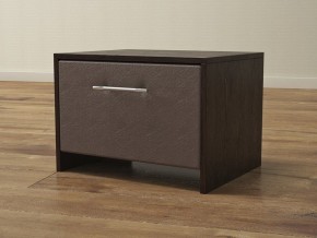 PROxSON Тумба Varna (ЛДСП Венге+экокожа Дуб венге с коричневым) 51x40 в Стрежевом - strezevoi.ok-mebel.com | фото