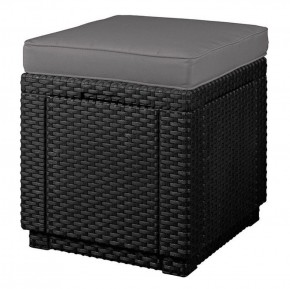 Пуфик Куб с подушкой (Cube with cushion) графит - прохладный серый в Стрежевом - strezevoi.ok-mebel.com | фото