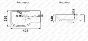 Раковина MELANA MLN-78404L в Стрежевом - strezevoi.ok-mebel.com | фото 2