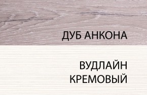 Шкаф 1D, OLIVIA, цвет вудлайн крем/дуб анкона в Стрежевом - strezevoi.ok-mebel.com | фото 3