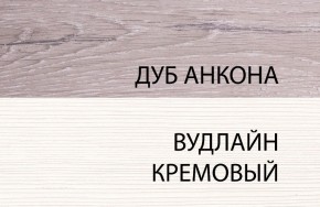 Шкаф 1DZ, OLIVIA, цвет вудлайн крем/дуб анкона в Стрежевом - strezevoi.ok-mebel.com | фото 3