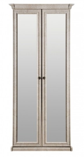 Шкаф 2-х створчатый с зеркалом Афина (крем корень) в Стрежевом - strezevoi.ok-mebel.com | фото