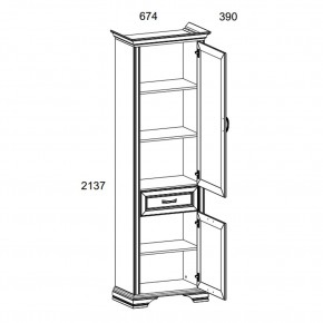 Шкаф 2D1S, MONAKO, цвет Сосна винтаж/дуб анкона в Стрежевом - strezevoi.ok-mebel.com | фото 3