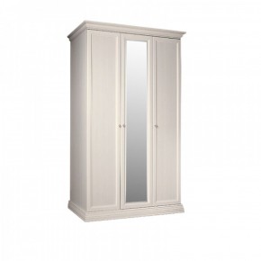 Шкаф 3-х дверный для платья и белья (1 зеркало) Амели штрих-лак (АМШ1/3) в Стрежевом - strezevoi.ok-mebel.com | фото