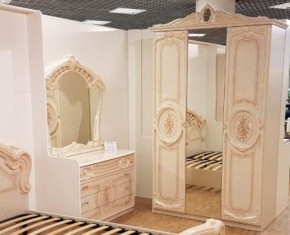 Шкаф 3-х дверный с зеркалами (01.143) Роза (беж) в Стрежевом - strezevoi.ok-mebel.com | фото 3