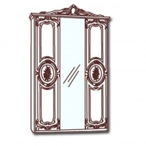 Шкаф 3-х дверный с зеркалами (01.143) Роза (орех) в Стрежевом - strezevoi.ok-mebel.com | фото