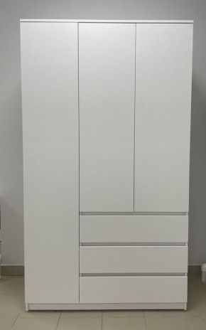 Шкаф 3-ств. с 3 ящиками "Бьянко" в Стрежевом - strezevoi.ok-mebel.com | фото 3