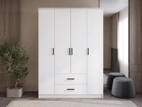 Шкаф 4-х створчатый Титан (белый) в Стрежевом - strezevoi.ok-mebel.com | фото