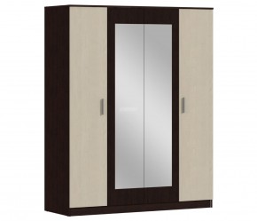 Шкаф 4х дверный с зеркалами Уют СБ-2750/1.Н (Венге/Паллада) в Стрежевом - strezevoi.ok-mebel.com | фото