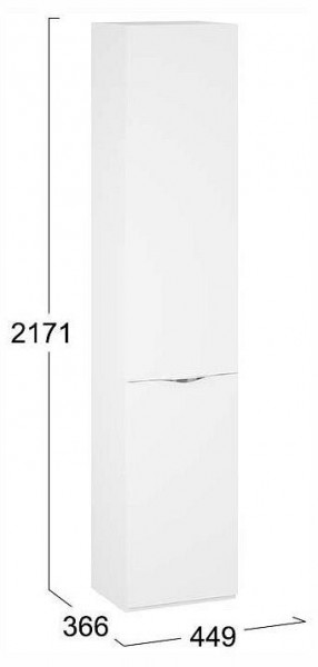 Шкаф для белья Глосс СМ-319.07.011 в Стрежевом - strezevoi.ok-mebel.com | фото 4