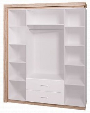 Шкаф для одежды с ящиками 4-х створчатый с зеркалом Люмен 16 в Стрежевом - strezevoi.ok-mebel.com | фото 2
