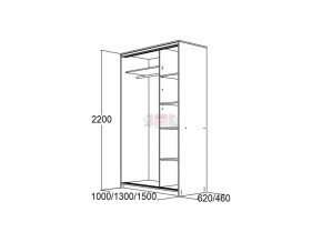 МИРАЖ 13.1 (620) Шкаф для платья и белья в Стрежевом - strezevoi.ok-mebel.com | фото 5