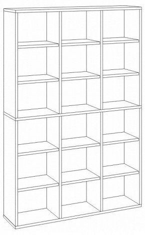 Шкаф книжный Домино СУ(ш3в2)+6ФГ в Стрежевом - strezevoi.ok-mebel.com | фото 2
