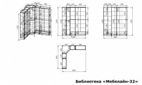 Шкаф книжный Мебелайн-32 в Стрежевом - strezevoi.ok-mebel.com | фото 3