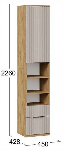Шкаф комбинированный Хилтон Исп. 2 в Стрежевом - strezevoi.ok-mebel.com | фото 4