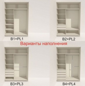 Шкаф-купе 1400 серии SOFT D8+D2+B2+PL4 (2 ящика+F обр.штанга) профиль «Графит» в Стрежевом - strezevoi.ok-mebel.com | фото 6