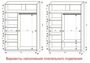 Шкаф-купе 1600 серии SOFT D1+D3+B2+PL1 (2 ящика+1штанга) профиль «Графит» в Стрежевом - strezevoi.ok-mebel.com | фото 6