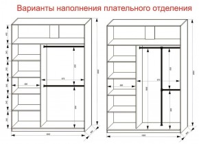 Шкаф-купе 1600 серии SOFT D6+D6+B2+PL3 (2 ящика+2штанги) профиль «Капучино» в Стрежевом - strezevoi.ok-mebel.com | фото 7