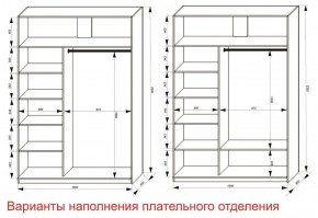 Шкаф-купе 1600 серии SOFT D6+D6+B2+PL3 (2 ящика+2штанги) профиль «Капучино» в Стрежевом - strezevoi.ok-mebel.com | фото 8