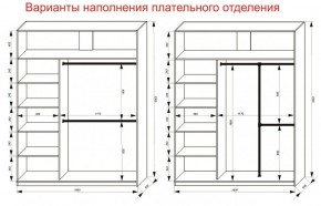 Шкаф-купе 1800 серии SOFT D6+D6+B2+PL3 (2 ящика+2штанги) профиль «Капучино» в Стрежевом - strezevoi.ok-mebel.com | фото 8