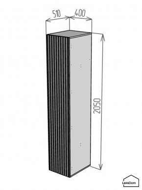 Шкаф Linnea MHR-1-2 2050х400х510 (Белый-М 11.1.2) в Стрежевом - strezevoi.ok-mebel.com | фото 2