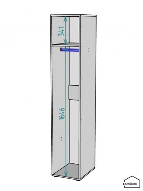 Шкаф Linnea MHR-1 2050х400х510 (Белый-М 11.1.2) в Стрежевом - strezevoi.ok-mebel.com | фото 3