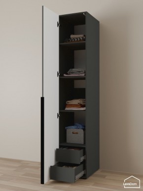 Шкаф Linnea MHR-1-4 2050х400х510 (Графит-М 11.1.25) в Стрежевом - strezevoi.ok-mebel.com | фото 6