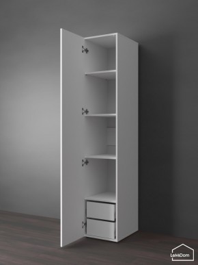 Шкаф Linnea MHR-1PO-4 2050х400х510 (Белый-М 11.1.2) в Стрежевом - strezevoi.ok-mebel.com | фото 5