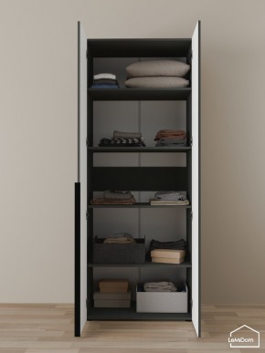 Шкаф Linnea MHR-2-2 2050х800х510 (Графит-М 11.1.25) в Стрежевом - strezevoi.ok-mebel.com | фото 4