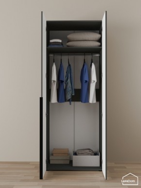Шкаф Linnea MHR-2 2050х800х510 (Графит-М 11.1.25) в Стрежевом - strezevoi.ok-mebel.com | фото 4