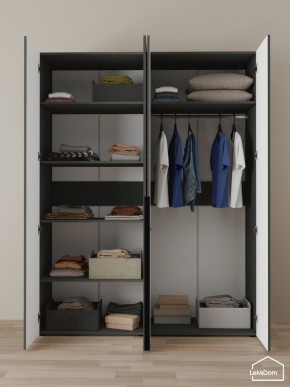 Шкаф Linnea MHR-4-1 2050х1600х510 (Графит-М 11.1.25) в Стрежевом - strezevoi.ok-mebel.com | фото 4