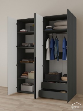 Шкаф Linnea MHR-4-2 2050х1600х510 (Графит-М 11.1.25) в Стрежевом - strezevoi.ok-mebel.com | фото 5