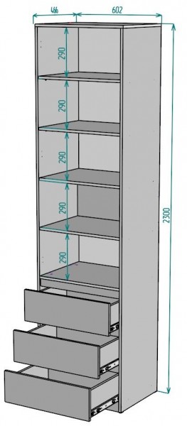 Шкаф Мальта H156 в Стрежевом - strezevoi.ok-mebel.com | фото 2