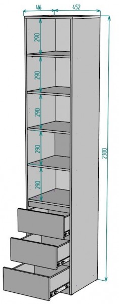 Шкаф Мальта H159 в Стрежевом - strezevoi.ok-mebel.com | фото 2