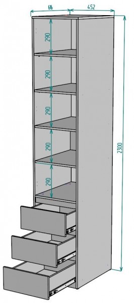 Шкаф Мальта H161 в Стрежевом - strezevoi.ok-mebel.com | фото 2