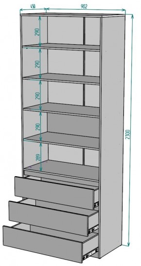 Шкаф Мальта H170 в Стрежевом - strezevoi.ok-mebel.com | фото 2