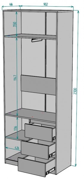 Шкаф Мальта H188 в Стрежевом - strezevoi.ok-mebel.com | фото 2