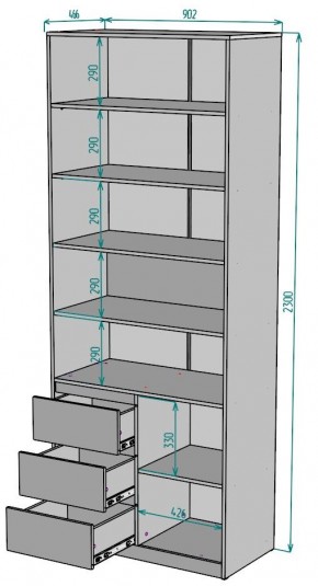 Шкаф Мальта H191 в Стрежевом - strezevoi.ok-mebel.com | фото 2