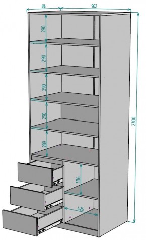 Шкаф Мальта H195 в Стрежевом - strezevoi.ok-mebel.com | фото 2