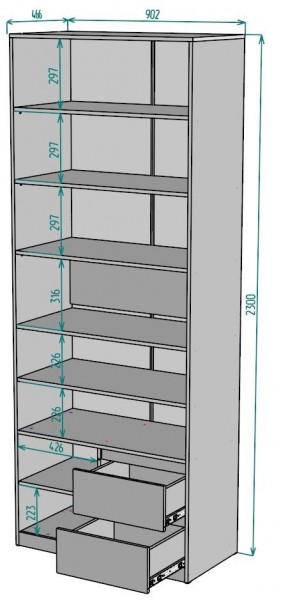 Шкаф Мальта H198 в Стрежевом - strezevoi.ok-mebel.com | фото 2