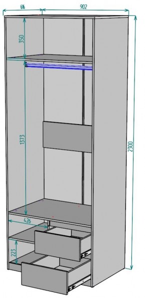 Шкаф Мальта H200 в Стрежевом - strezevoi.ok-mebel.com | фото 2