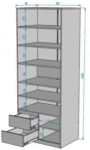 Шкаф Мальта H203 в Стрежевом - strezevoi.ok-mebel.com | фото 2