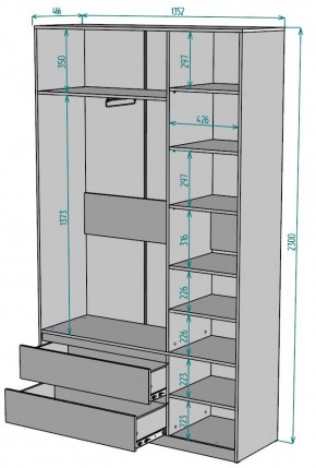 Шкаф Мальта H213 в Стрежевом - strezevoi.ok-mebel.com | фото 2