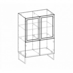 Шкаф низкий (2 стеклодвери) Марсель в Стрежевом - strezevoi.ok-mebel.com | фото 4