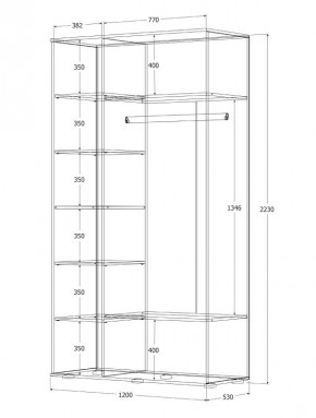 Шкаф Норден 1200 (Белый текстурный) в Стрежевом - strezevoi.ok-mebel.com | фото 3